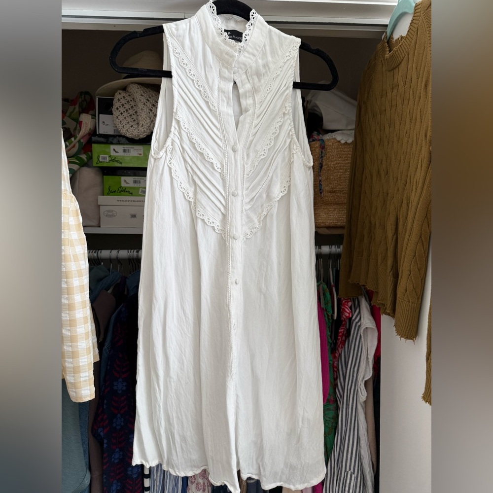 Pomander Place by Tuckernuck white mini dress